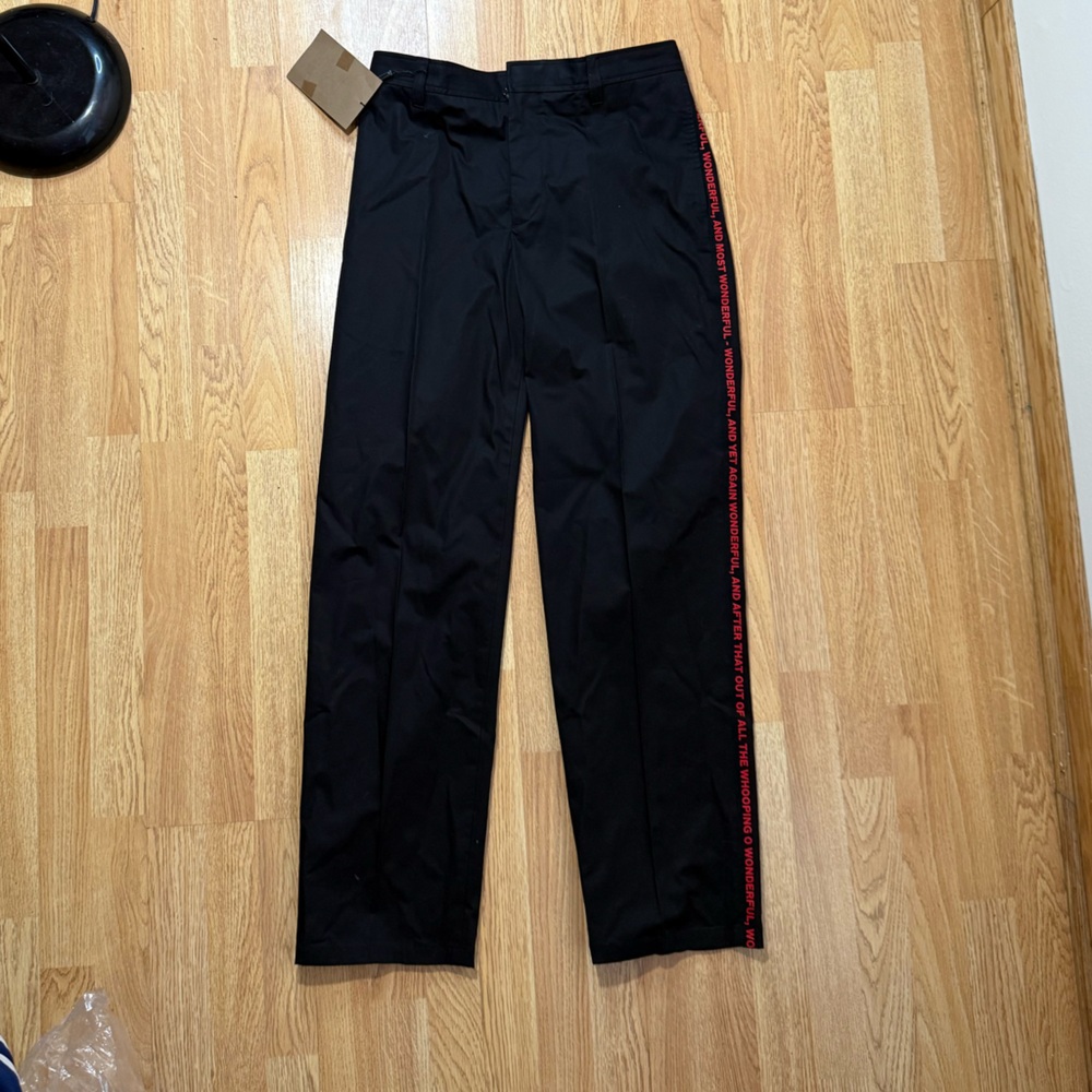 Burberry Black Joggers with Red Stripe - Picture 9 of 11